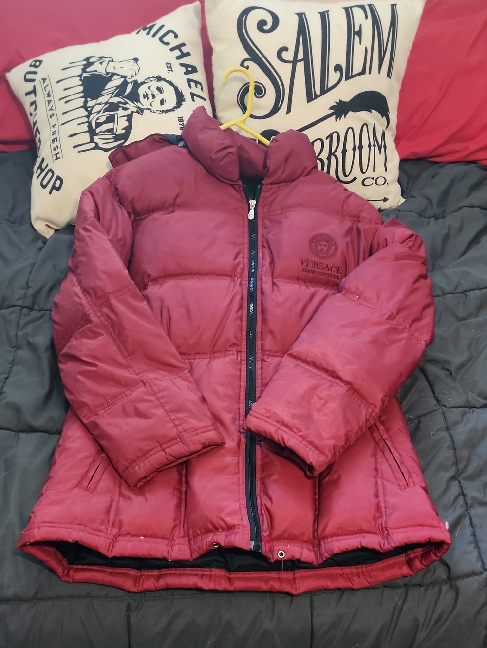 Authentic Versace Red Puffer Jacket Size L